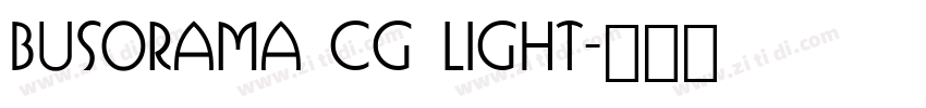 Busorama CG Light字体转换